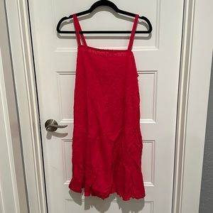 NWT Old Navy hot pink dress size large adjustable straps dot detail